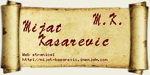 Mijat Kašarević vizit kartica
